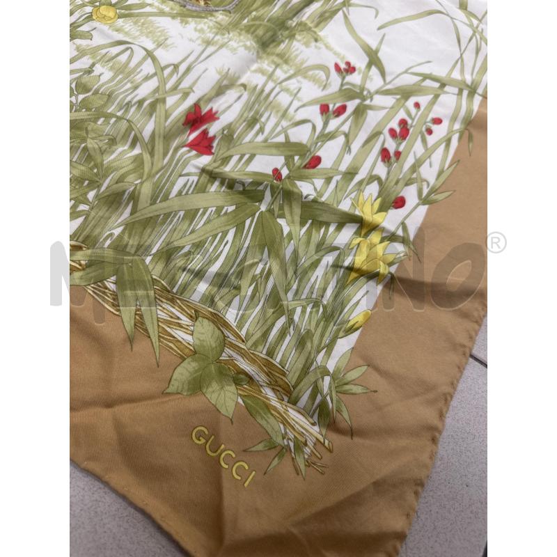 FOULARD GUCCI AVANA BEIGE CIURLI  | Mercatino dell'Usato Roma tor tre teste 2