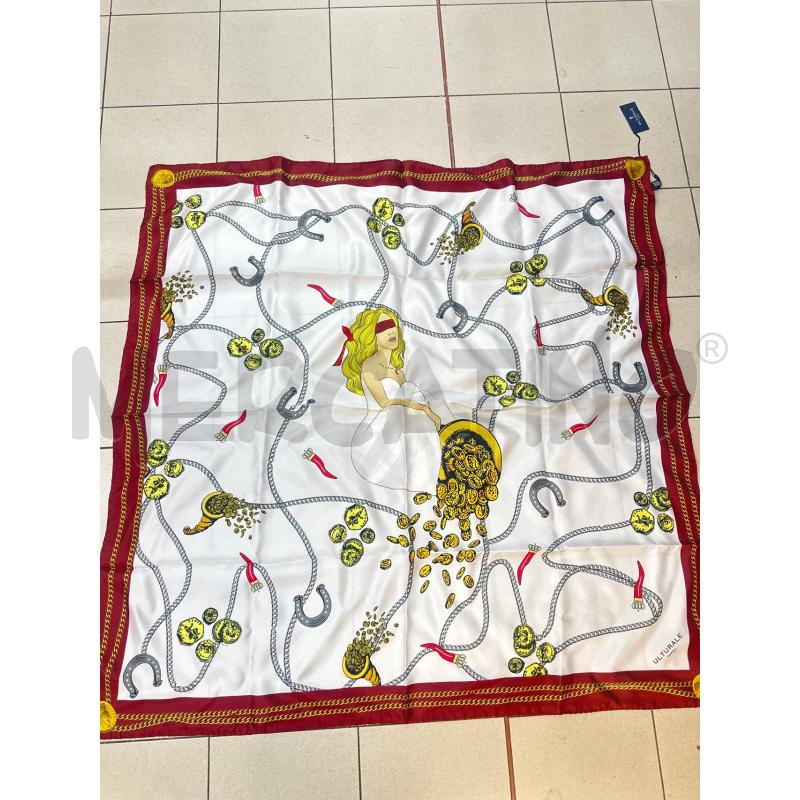FOULARD ULTURALE BIANCO CORNO ROSSO | Mercatino dell'Usato Roma tor tre teste 2