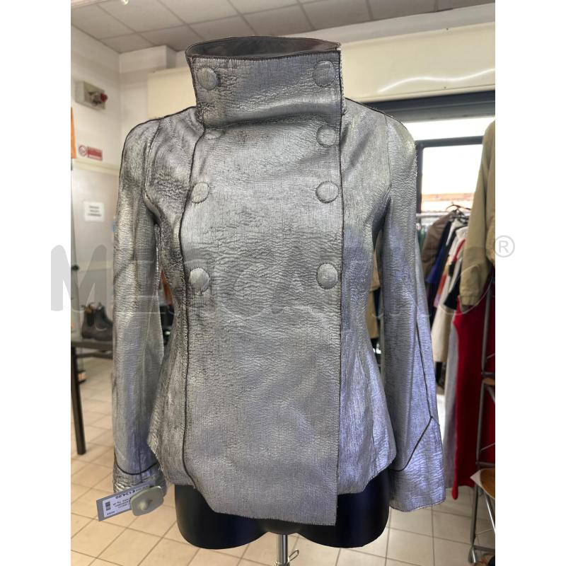 GIACCA DONNA EMPORIO ARMANI PELLE ARGENT FANGO | Mercatino dell'Usato Roma tor tre teste 1
