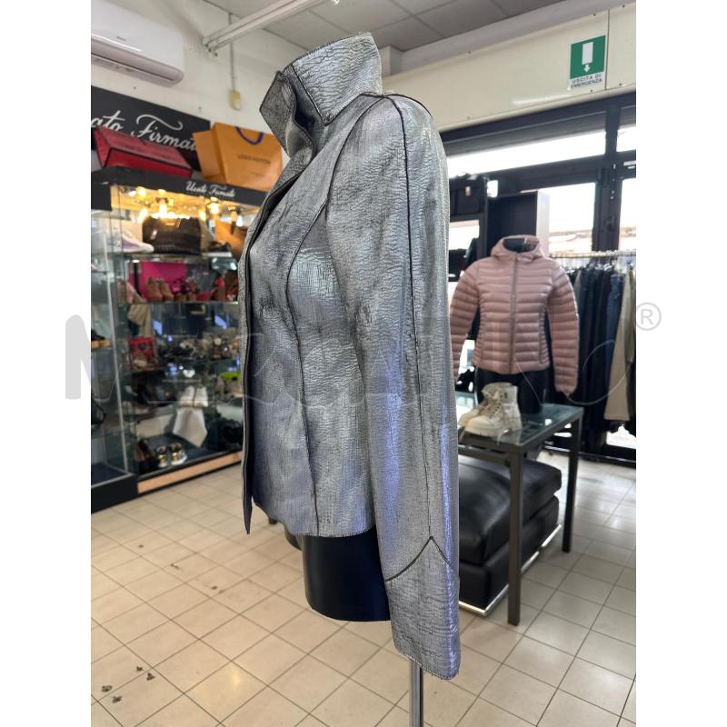 GIACCA DONNA EMPORIO ARMANI PELLE ARGENT FANGO | Mercatino dell'Usato Roma tor tre teste 2