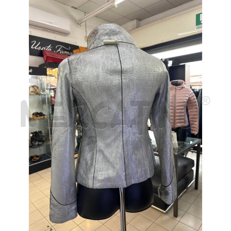 GIACCA DONNA EMPORIO ARMANI PELLE ARGENT FANGO | Mercatino dell'Usato Roma tor tre teste 3