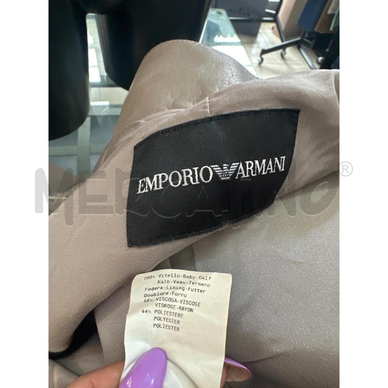 GIACCA DONNA EMPORIO ARMANI PELLE ARGENT FANGO | Mercatino dell'Usato Roma tor tre teste 5