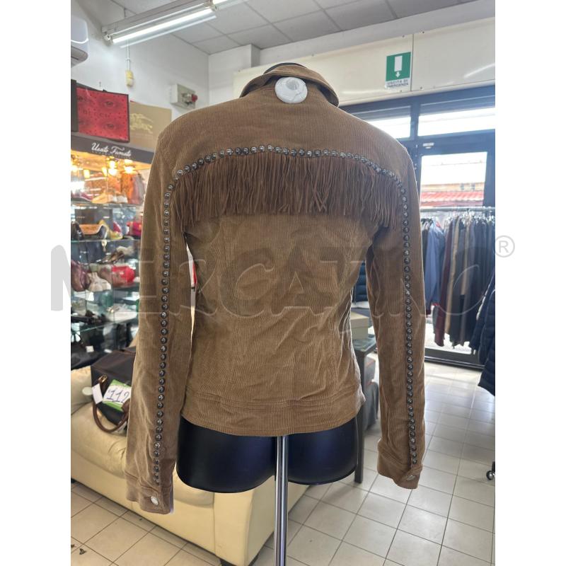 GIACCA DONNA MOSCHINO VELL COSTINE BEIGE RETRO FRANGE BOPRCHIETTE | Mercatino dell'Usato Roma tor tre teste 3