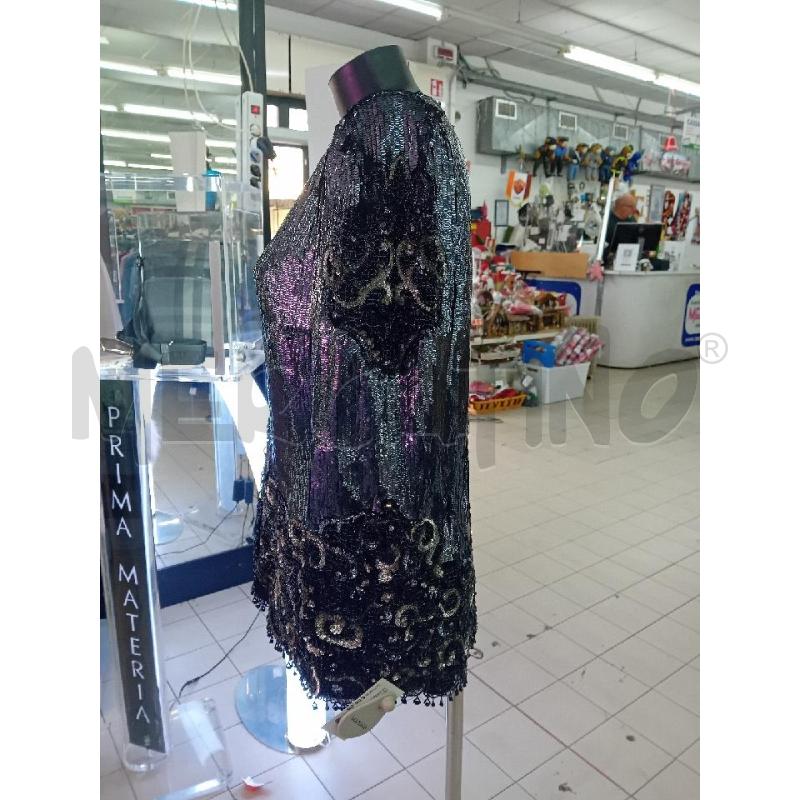 GIACCA DONNA SARTORIALE PAILLETTES GRIGIO PERLINE PAILLETTES | Mercatino dell'Usato Roma tor tre teste 2