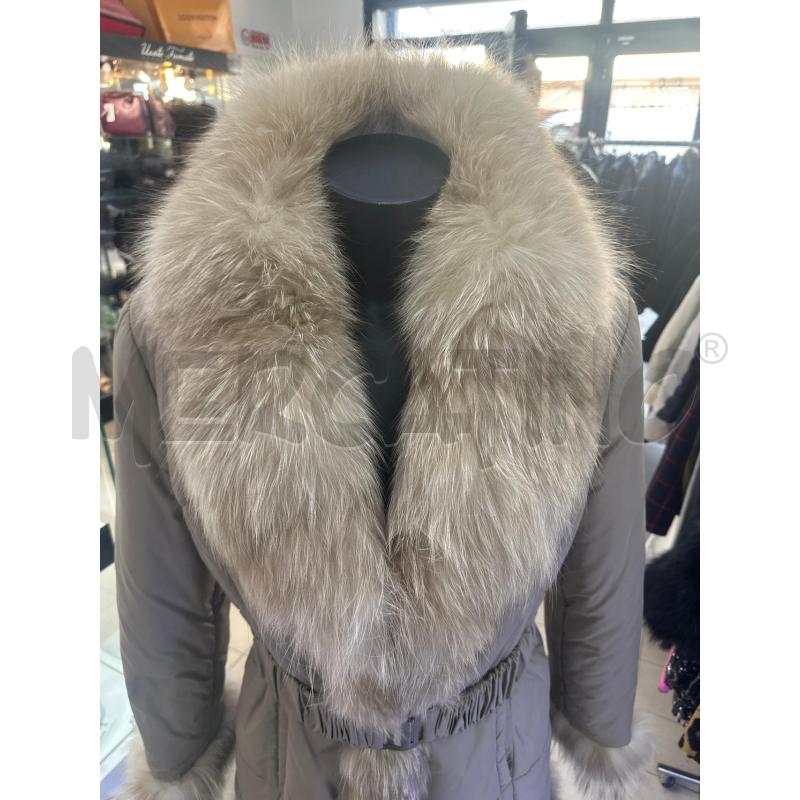 GIACCONE DONNA BEIGE TRAPUNT COLLO/MANICHE RIF PELO  | Mercatino dell'Usato Roma tor tre teste 2