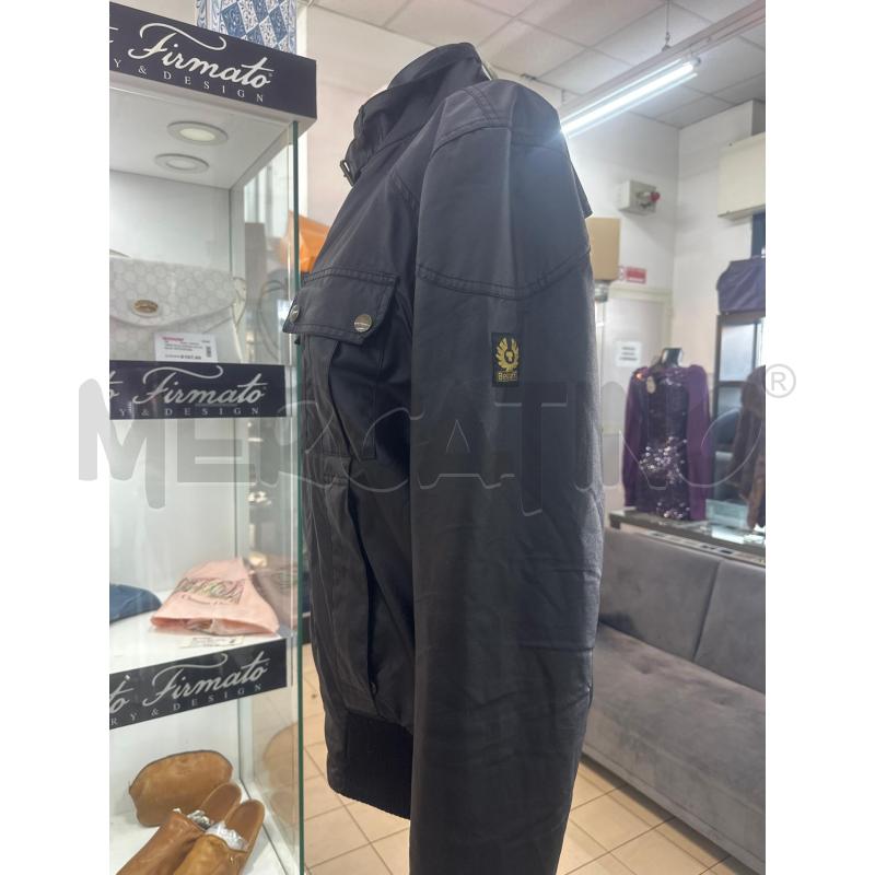 GIACCONE UOMO BELSTAFF NERO INT TRAPUNT BEIGE  | Mercatino dell'Usato Roma tor tre teste 3