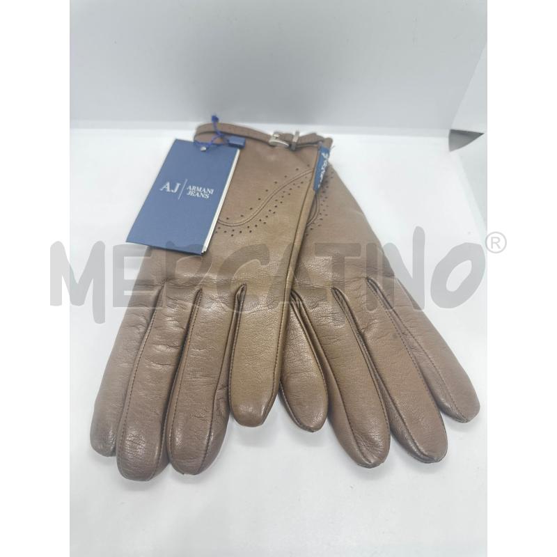 GUANTI PELLE ARMANI JEANS MARRONE CAFFE  | Mercatino dell'Usato Roma tor tre teste 1