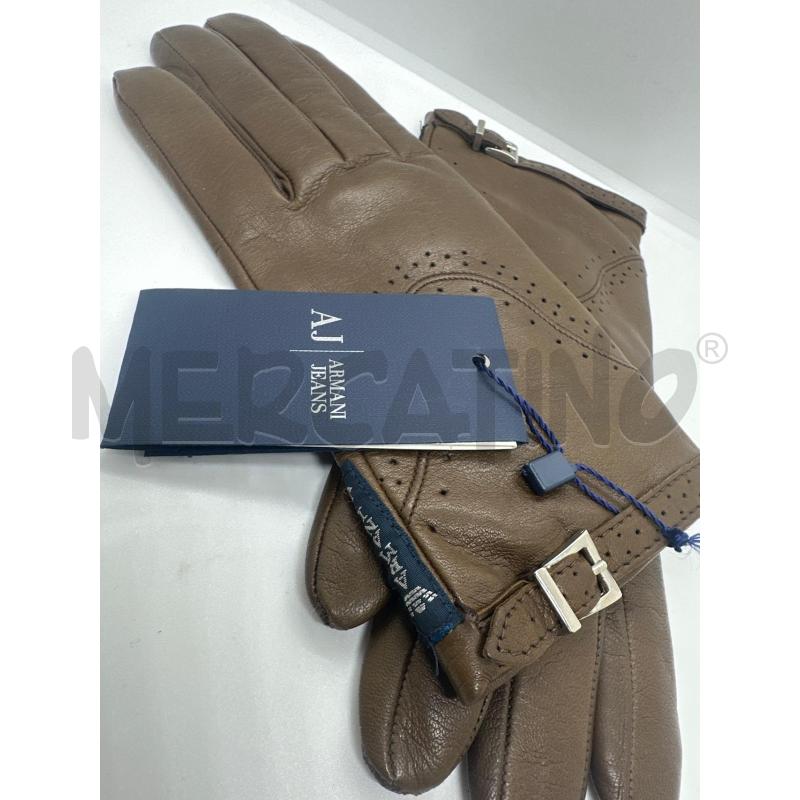 GUANTI PELLE ARMANI JEANS MARRONE CAFFE  | Mercatino dell'Usato Roma tor tre teste 3