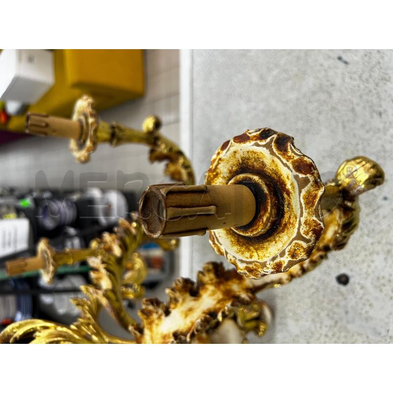 LAMPADARIO 6 LUCI FOGLIA D'ORO | Mercatino dell'Usato Roma tor tre teste 3