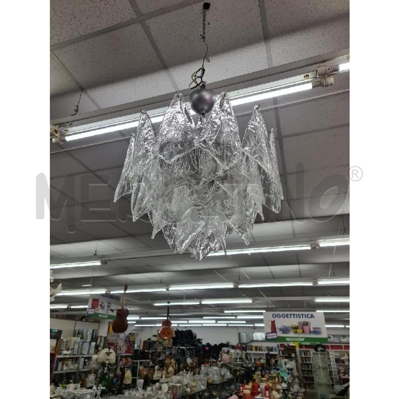 LAMPADARIO MURANO BIANCO | Mercatino dell'Usato Roma tor tre teste 1