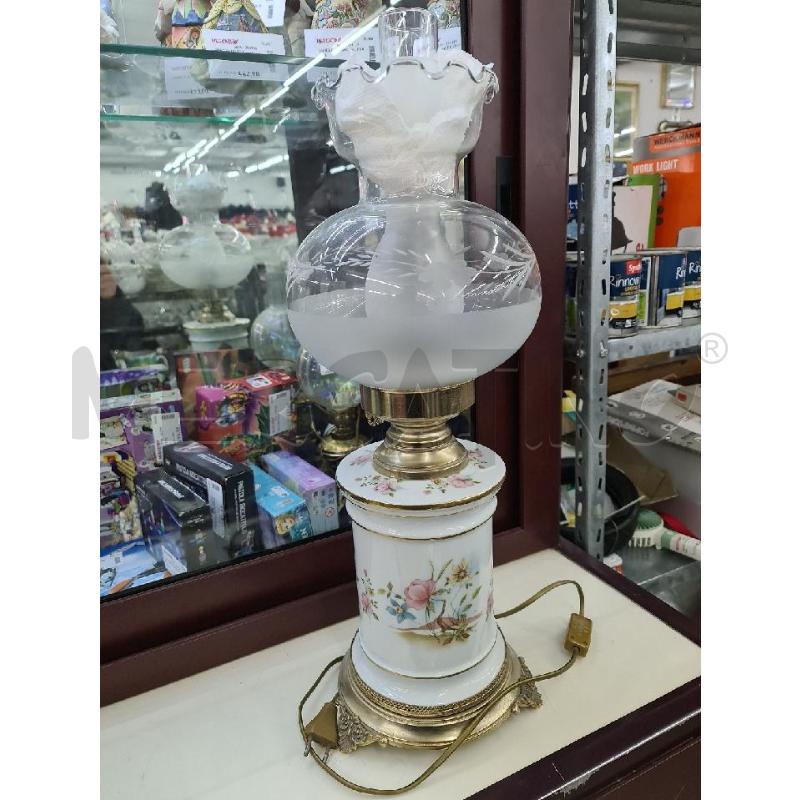 LAMPADA BASE CERAMICA DOPPIO VETRO | Mercatino dell'Usato Roma tor tre teste 1