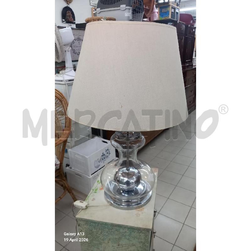 LAMPADA BASE VETRO CROMO | Mercatino dell'Usato Roma tor tre teste 1