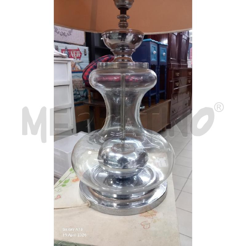 LAMPADA BASE VETRO CROMO | Mercatino dell'Usato Roma tor tre teste 2