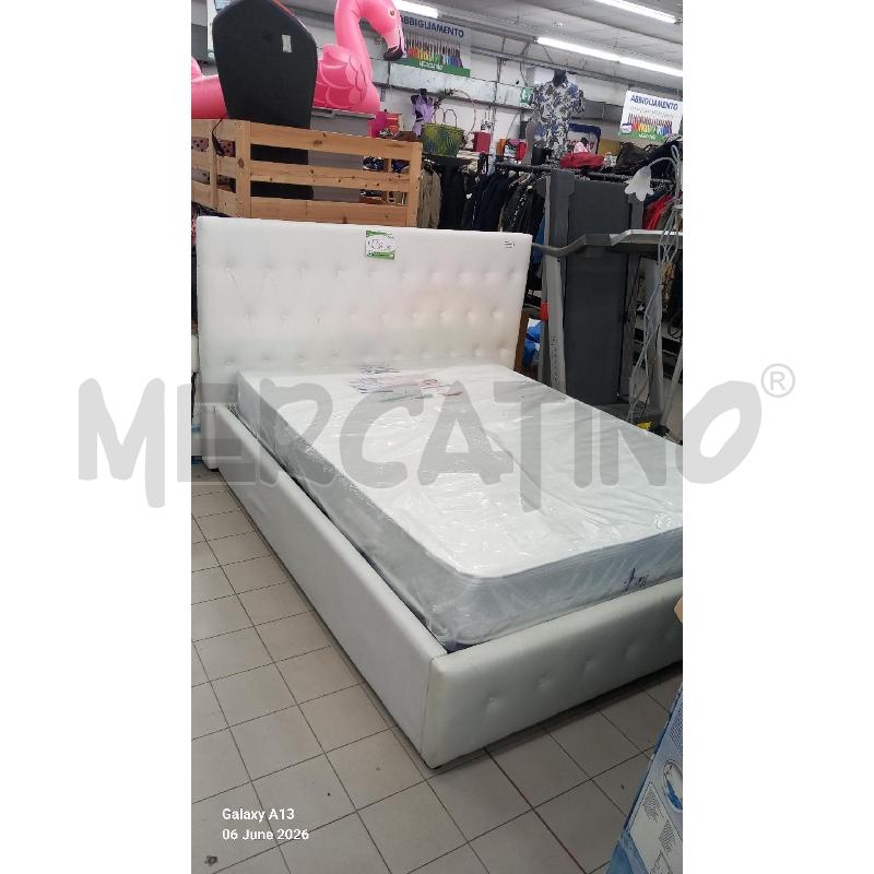 LETTO MATRIMONIALE CONTENITORE BIANCO | Mercatino dell'Usato Roma tor tre teste 1