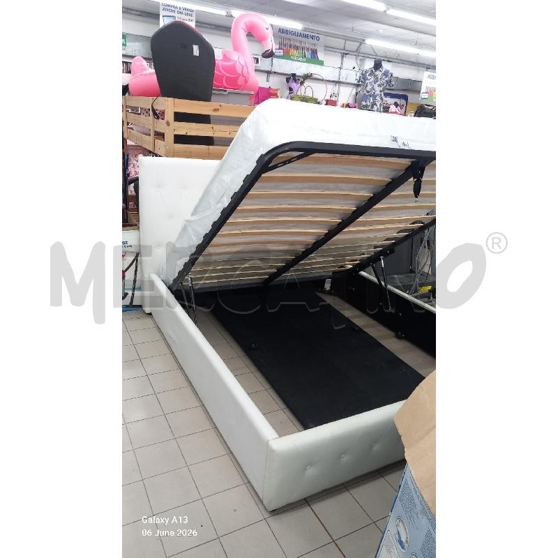 LETTO MATRIMONIALE CONTENITORE BIANCO | Mercatino dell'Usato Roma tor tre teste 2