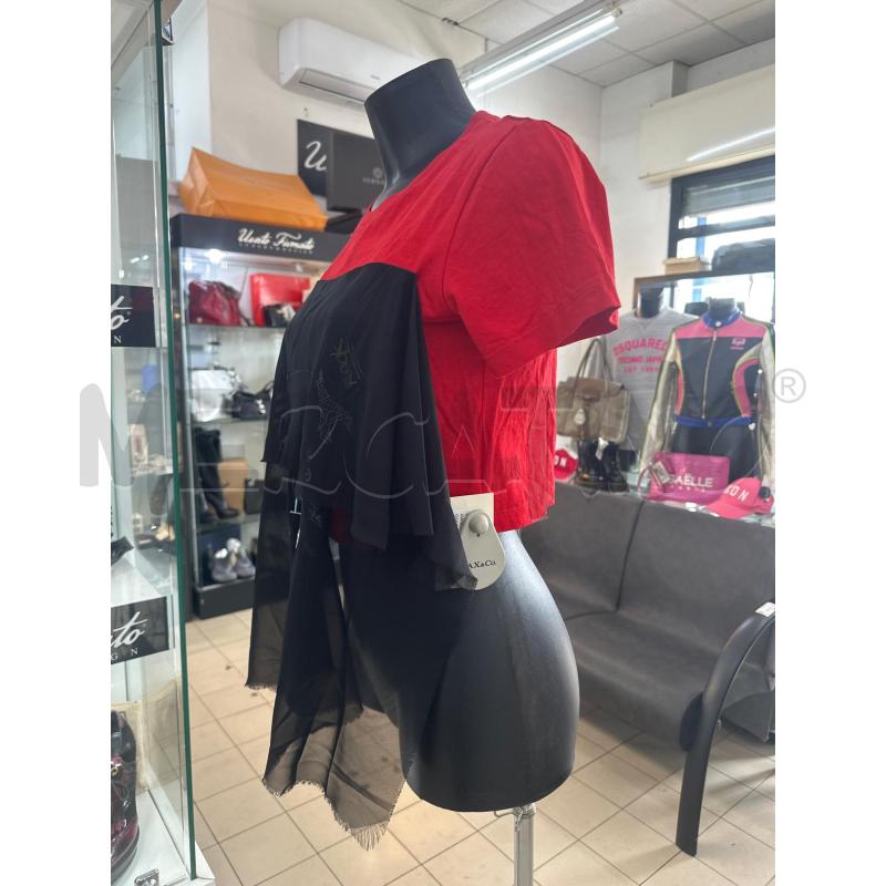 MAGLIA DONNA GAELLE ROSSO TULLE NERO | Mercatino dell'Usato Roma tor tre teste 3