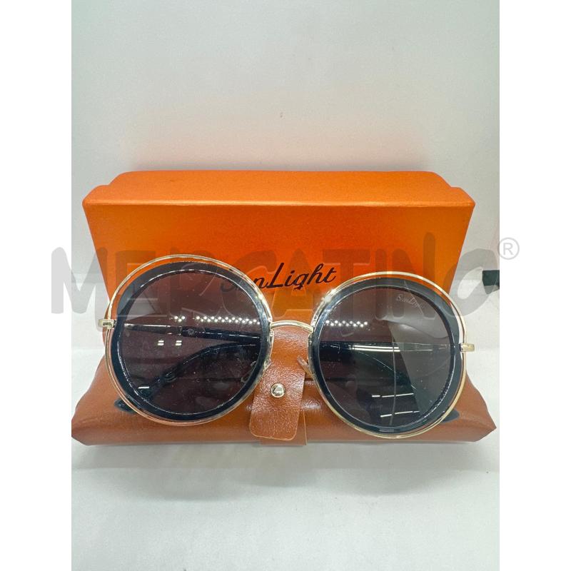 OCCHIALI DONNA SUNLIGHT TONDO NERO RIF DORATE | Mercatino dell'Usato Roma tor tre teste 1
