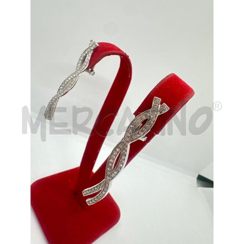 ORECCHINI ARGENTO  STRASS  CHIUSURA CLIP | Mercatino dell'Usato Roma tor tre teste 3