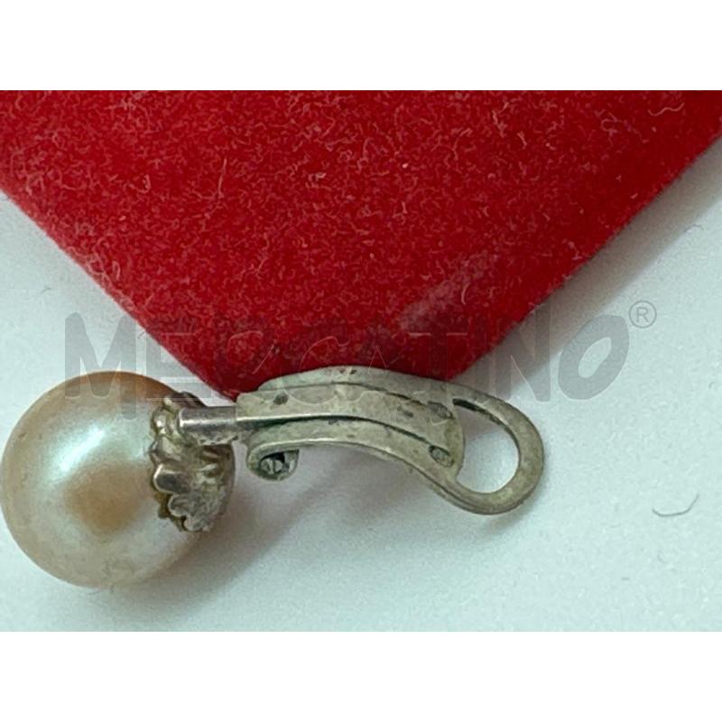 ORECCHINI CLIP ARG 800 PERLA AVORIO | Mercatino dell'Usato Roma tor tre teste 4