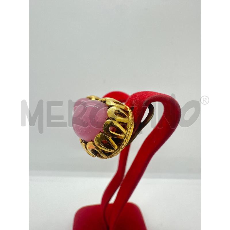 ORECCHINI CLIP PIETRA SFERA ROSA LAT DORATO | Mercatino dell'Usato Roma tor tre teste 2