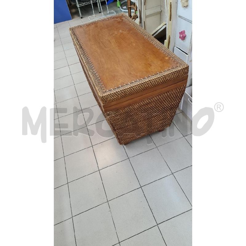 PANCA LEGNO RATTAN | Mercatino dell'Usato Roma tor tre teste 2