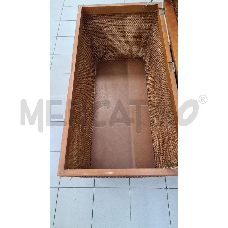 PANCA LEGNO RATTAN | Mercatino dell'Usato Roma tor tre teste 4