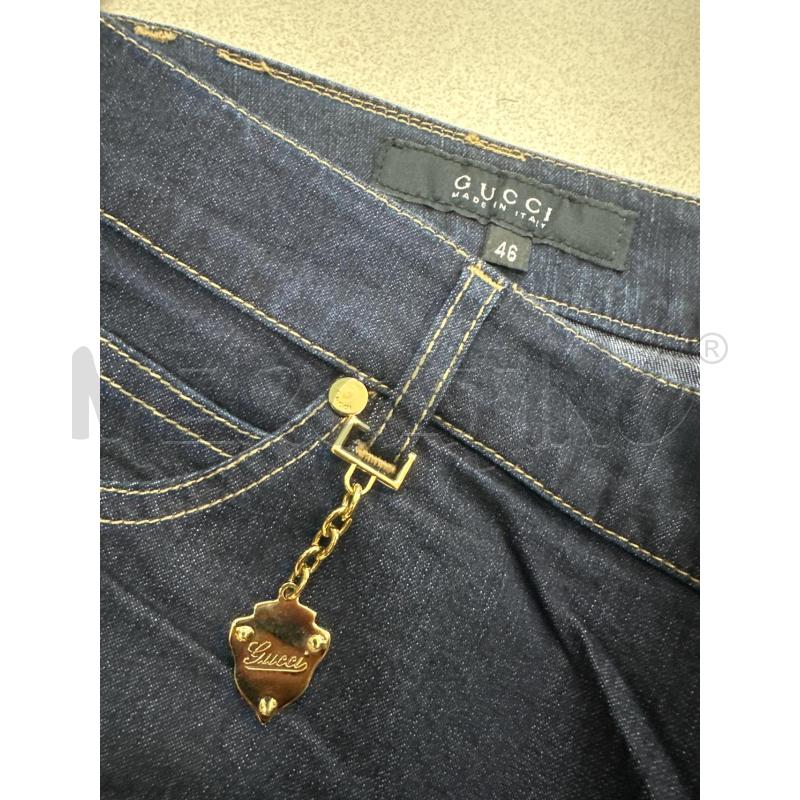 PANTALONE DONNA  GUCCI  BAGNO SCURO FINITURE AVANA  | Mercatino dell'Usato Roma tor tre teste 2
