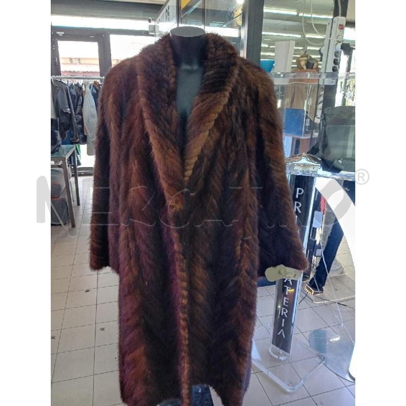 PELLICCIA DONNA LUNGA CODE VISONE MARRONE | Mercatino dell'Usato Roma tor tre teste 1