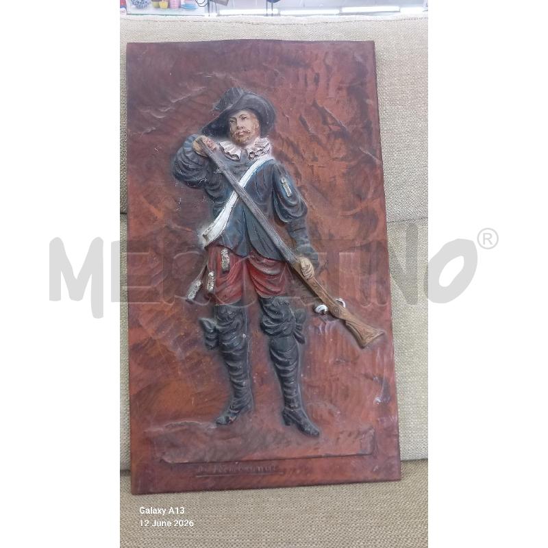 PLACCA LEGNO CACCIATORE | Mercatino dell'Usato Roma tor tre teste 2