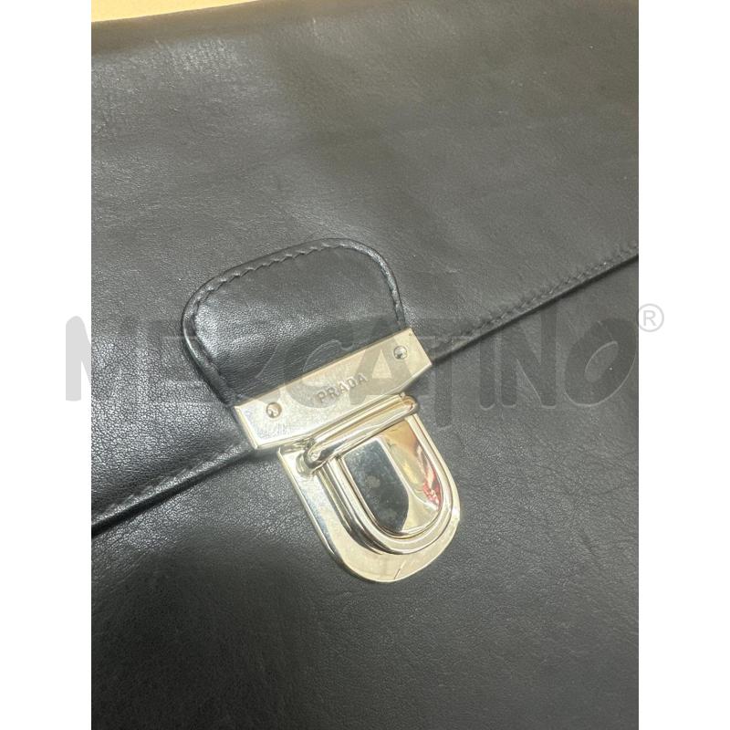PORTA DOCUMENTI PRADA VINTAGE NERO PELLE | Mercatino dell'Usato Roma tor tre teste 2