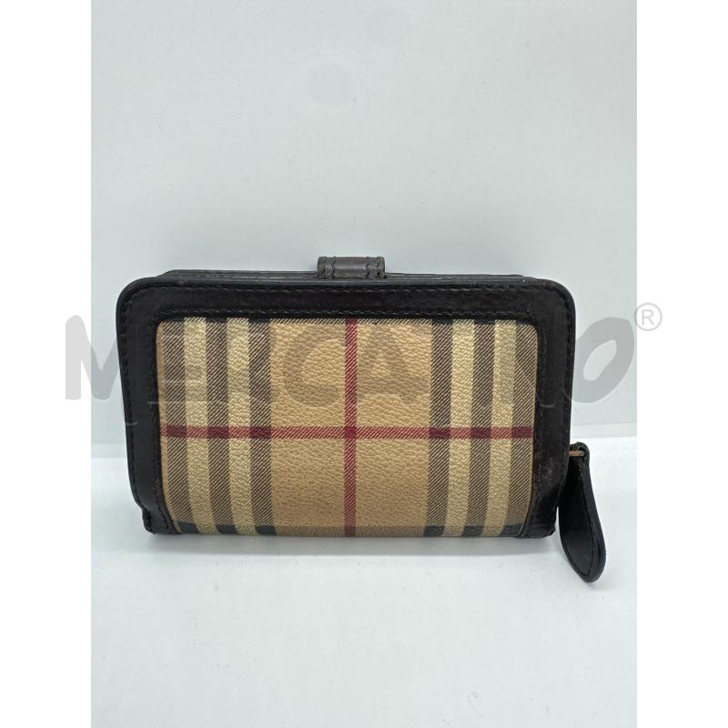 PORTA FOGLIO BURBERRY MARRONE  UNA CERNIERA | Mercatino dell'Usato Roma tor tre teste 2