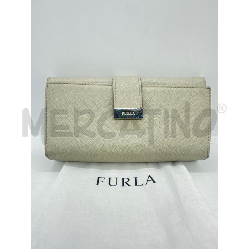 PORTA FOGLIO FURLA BEIGE INT BLU | Mercatino dell'Usato Roma tor tre teste 1