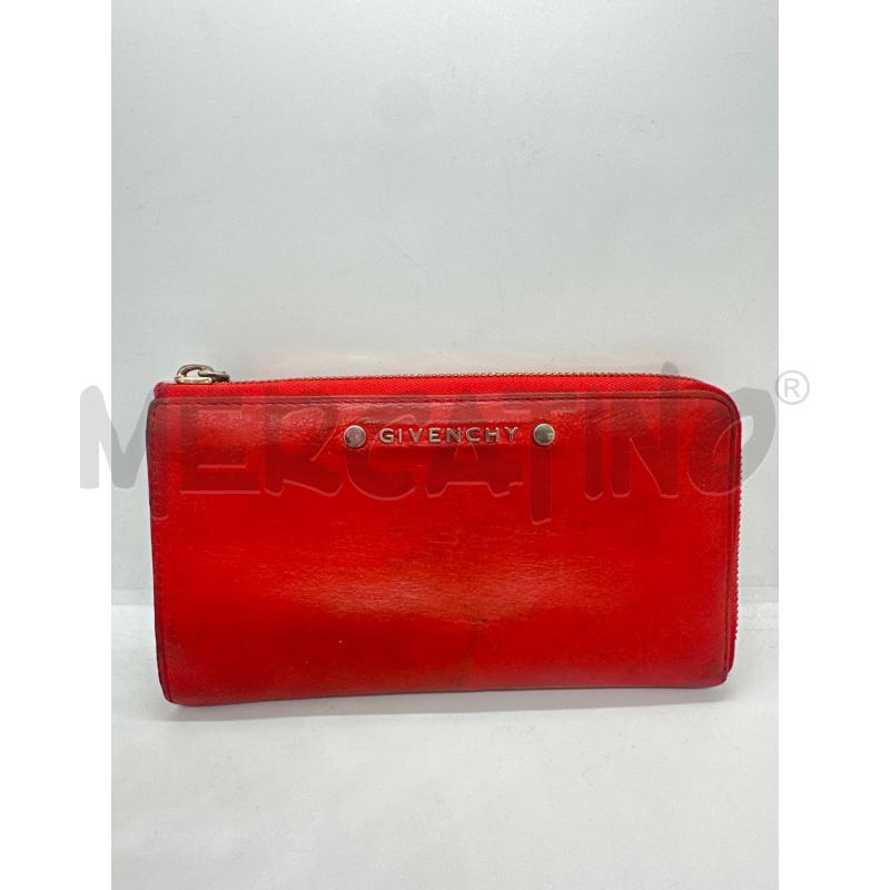 PORTA FOGLIO GIVENCHY ROSSO PELLE DA RIV | Mercatino dell'Usato Roma tor tre teste 1