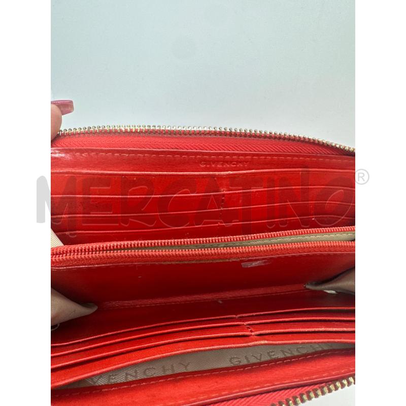 PORTA FOGLIO GIVENCHY ROSSO PELLE DA RIV | Mercatino dell'Usato Roma tor tre teste 3