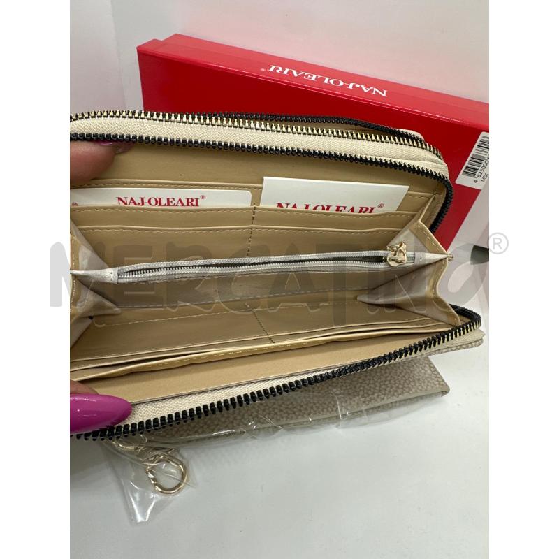 PORTA FOGLIO NAJOLEARI BEIGE DOPPIA ZIP | Mercatino dell'Usato Roma tor tre teste 3