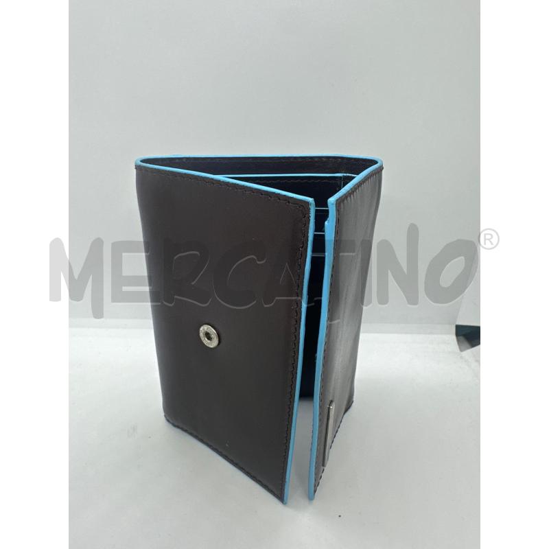 PORTA FOGLIO PIQUADRO MARRONE RIF CELESTE | Mercatino dell'Usato Roma tor tre teste 3