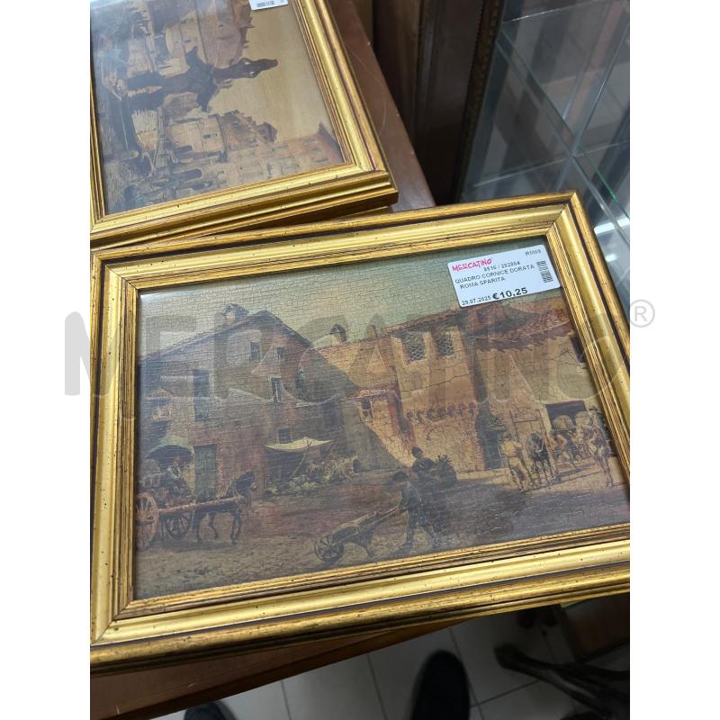 QUADRO CORNICE DORATA  ROMA SPARITA | Mercatino dell'Usato Roma tor tre teste 1