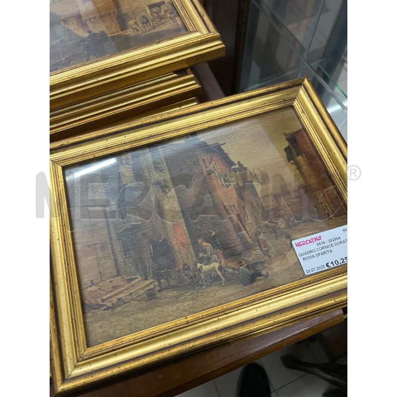 QUADRO CORNICE DORATA  ROMA SPARITA | Mercatino dell'Usato Roma tor tre teste 2