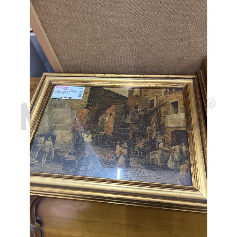 QUADRO CORNICE DORATA  ROMA SPARITA | Mercatino dell'Usato Roma tor tre teste 5
