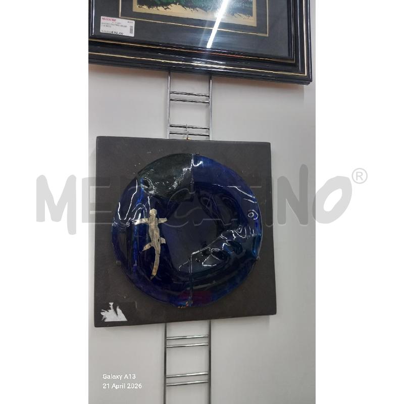 QUADRO PLACCA VETRO BLU | Mercatino dell'Usato Roma tor tre teste 1
