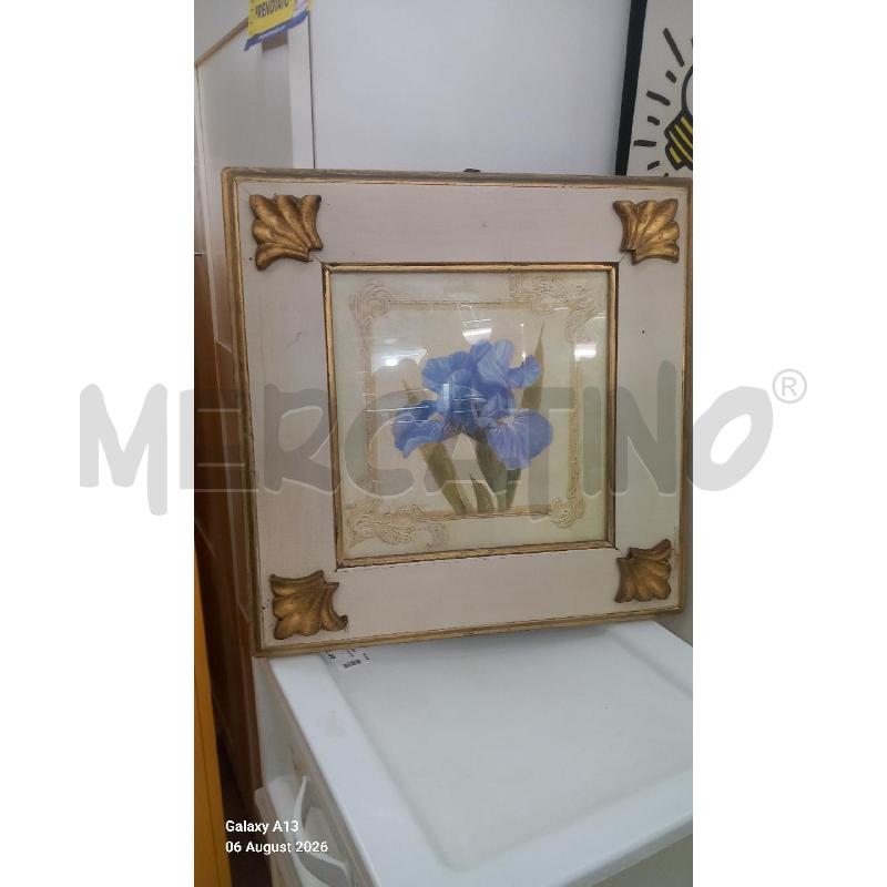 QUADRO VECCHIO FIORE BLU | Mercatino dell'Usato Roma tor tre teste 1