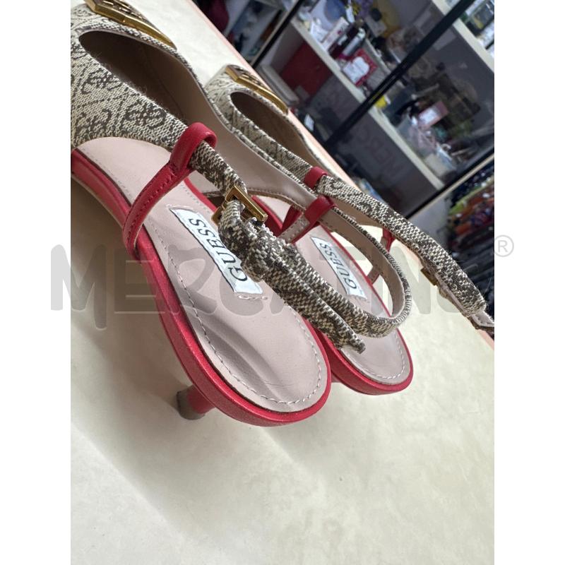 SABOT GUESS BEIGE TRAMA RIF ROSSO | Mercatino dell'Usato Roma tor tre teste 2