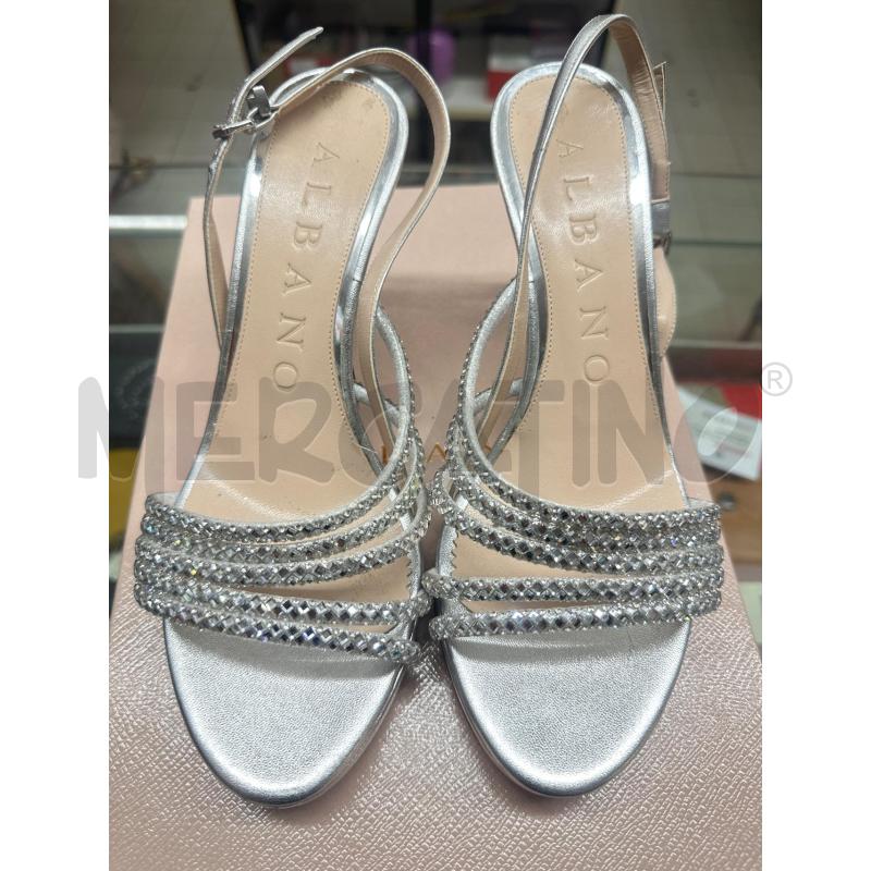 SANDALI DONNA ALBANO FASCIA ARG STRASS | Mercatino dell'Usato Roma tor tre teste 2