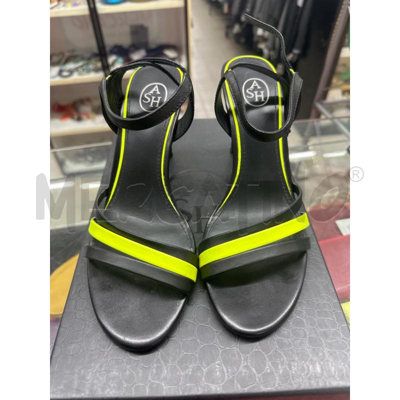 SANDALI DONNA ASH NERO GIALLO FLUO INTRECC | Mercatino dell'Usato Roma tor tre teste 1