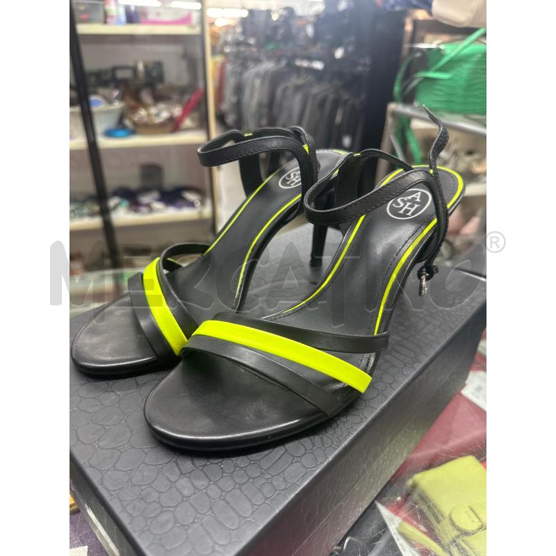 SANDALI DONNA ASH NERO GIALLO FLUO INTRECC | Mercatino dell'Usato Roma tor tre teste 2