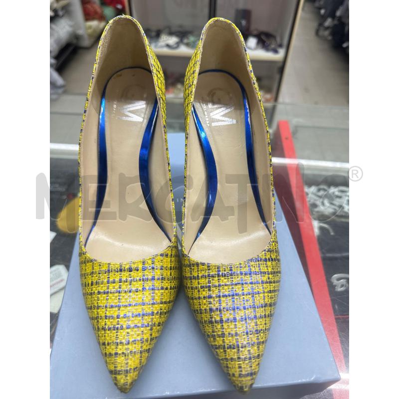 SCARPE DONNA GIANNI MARRA GIALLE  BLU ELETRICO TACCO LARGO | Mercatino dell'Usato Roma tor tre teste 3