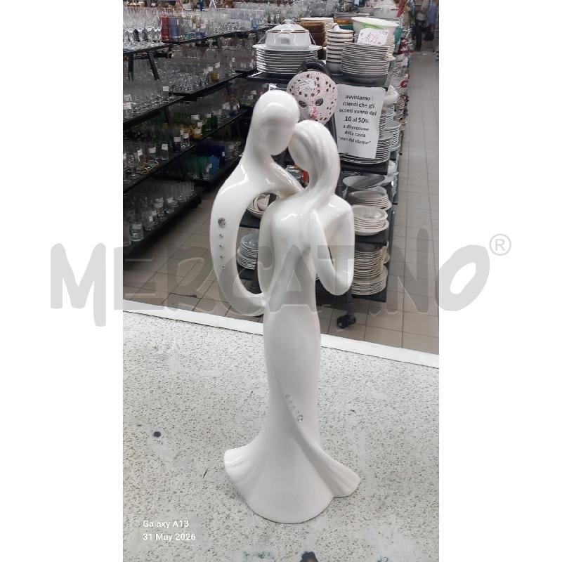 STATUA COPPIA DREAMS CERAMICA BIANCO | Mercatino dell'Usato Roma tor tre teste 1