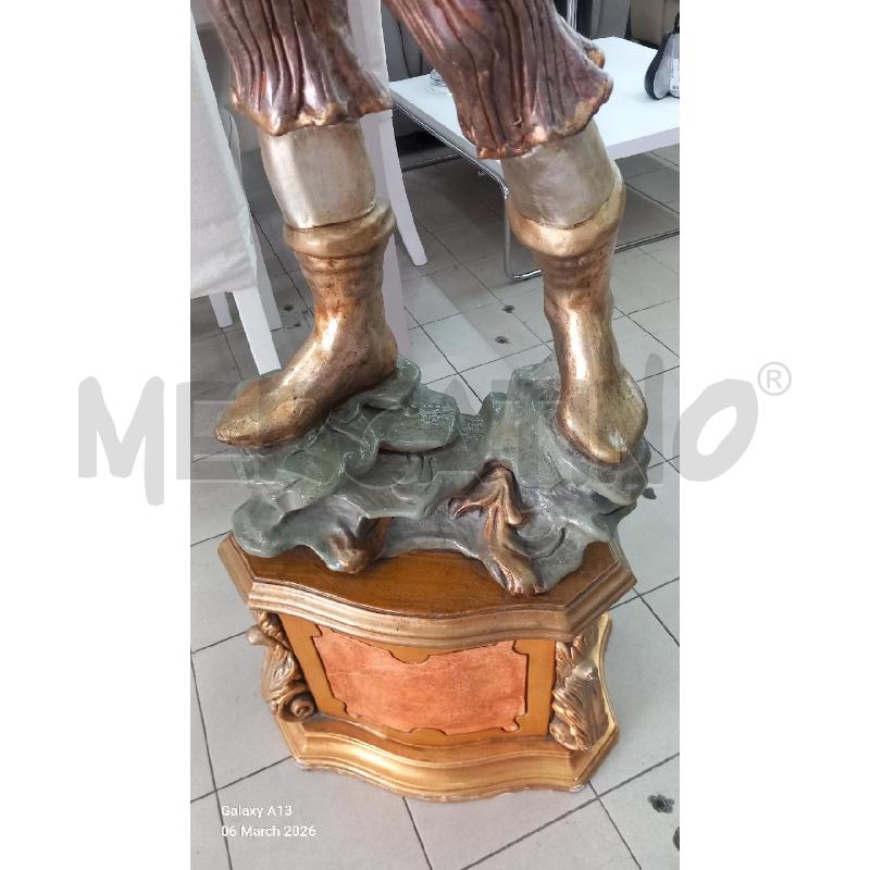 STATUA LAMPADA MORO DORATO  | Mercatino dell'Usato Roma tor tre teste 4
