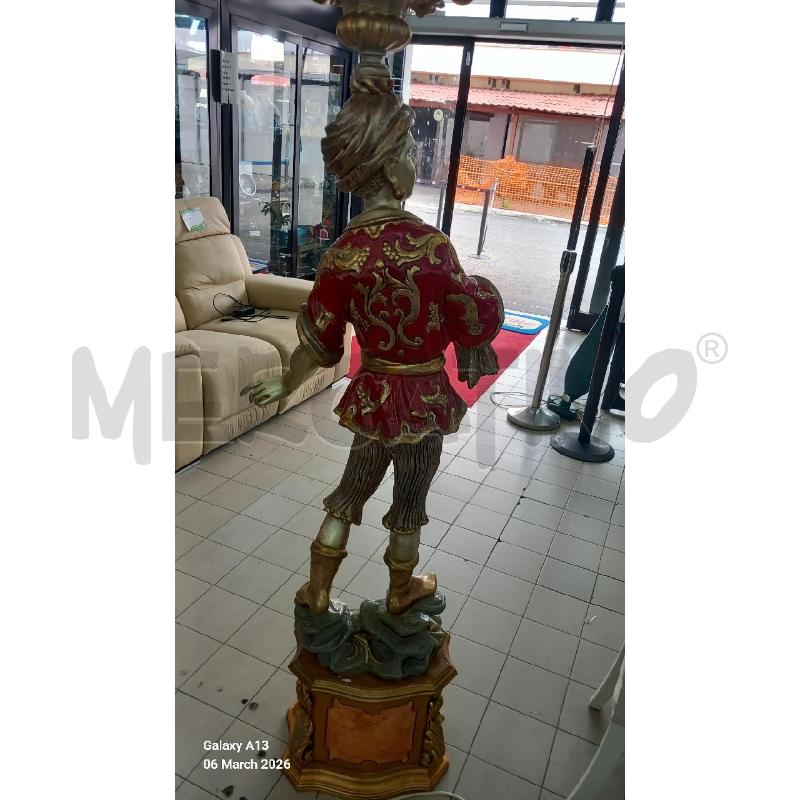 STATUA LAMPADA MORO DORATO  | Mercatino dell'Usato Roma tor tre teste 5