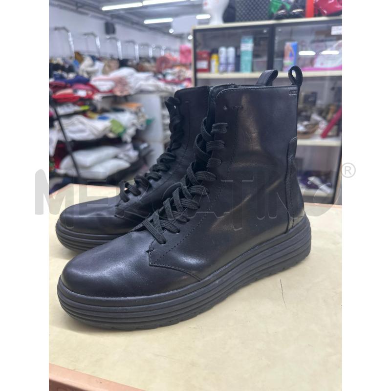 STIVALETTI DONNA GEOX PELLE NERO LACCI ZIP LAT | Mercatino dell'Usato Roma tor tre teste 1